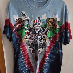 Liquid Blue Tie-Dye Grateful Dead T-Shirt